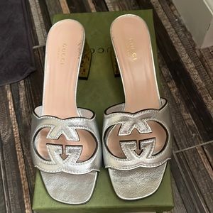 Gucci Argento cut out sandals